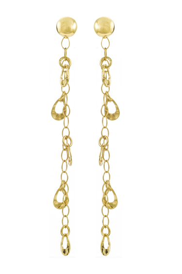 Arete Gotas Colgantes Dorado
